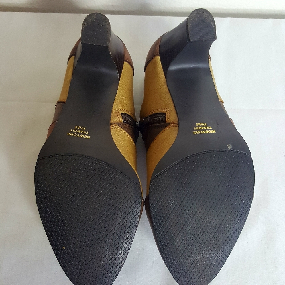 Born N.Y Transit Patchwork Leather Booties 7.5 - image 6